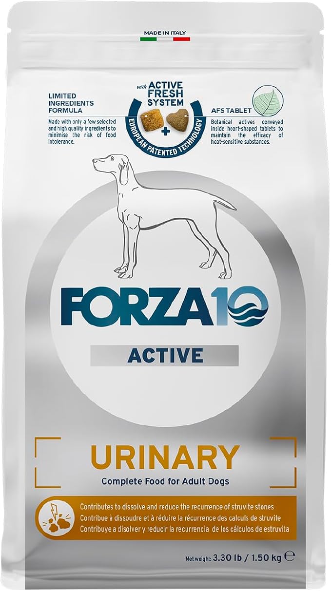 Forza10 - Dog Food, Vet-Approved Pet Food for Urinary Health and UTI Support, Non-GMO, Fish Flavor, Made in Italy (3.3 lb)