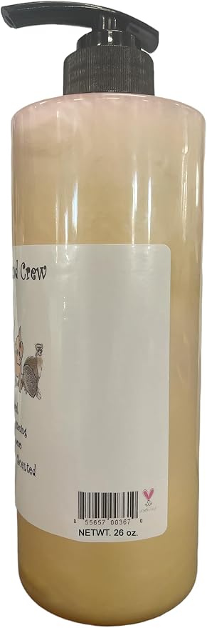 Piggy Poo and Crew Brightening Pet Shampoo Oatmeal Cherry Scented No Bleach Peroxide or Alcohol Gentle pH-Balanced Formula for Pigs and Small Animals and Shampoo Scrub Brush
