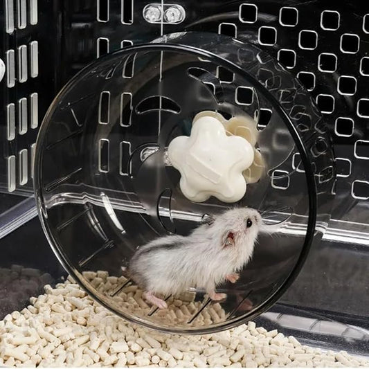 Joyzan Hamster Exercise Wheel, Mice Silent Quiet Running Spinner Mini Pet Small Guinea Pig Toy Mute Mount on Cage Accessories Gerbil Dwarf Syrian Rat Animal Chinchillas Dwarf Syrian Hedgehog Mouse 5in