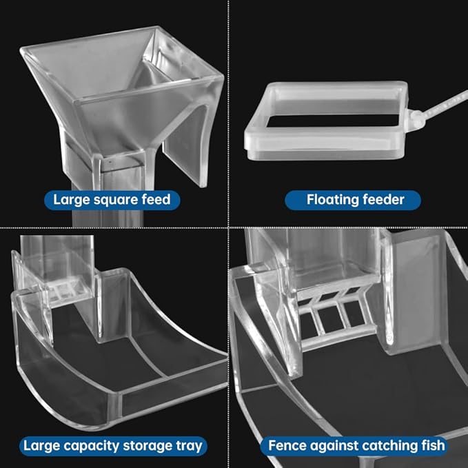 Shrimp Feeding Tube and Dish Set,Aquarium Fish Feeder Tube Kit,Clear Shrimp Feeder Fish Tank Feeding Supplies with Feeding Ring Cleaning Brush for Fish Tank Aquarium Feeding Dish