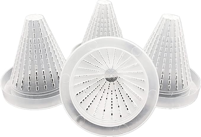 alfyng 8pcs Aquarium Red Worm Cone Feeder, Bloodworm Cone Feeder, Shrimp Fish Food Feeding Plastic Cup with Suckers for Fish Tank (2.64 x 2.64 inch)