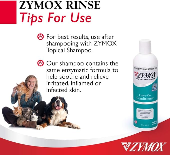 Zymox Leave On Conditioner for Pets, 12 fl oz