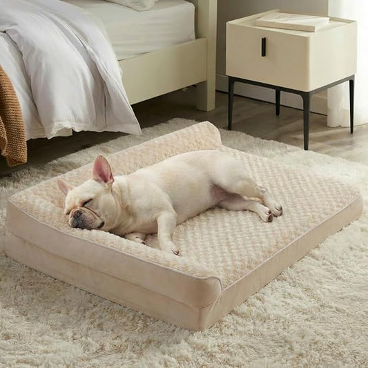 BFPETHOME Orthopedic Dog Beds for Large Dogs-Waterproof Sofa Dog Bed with Removable Washable Cover, Large Pet Bed with Waterproof Lining and Nonskid Bottom,Pet Bed for Dogs