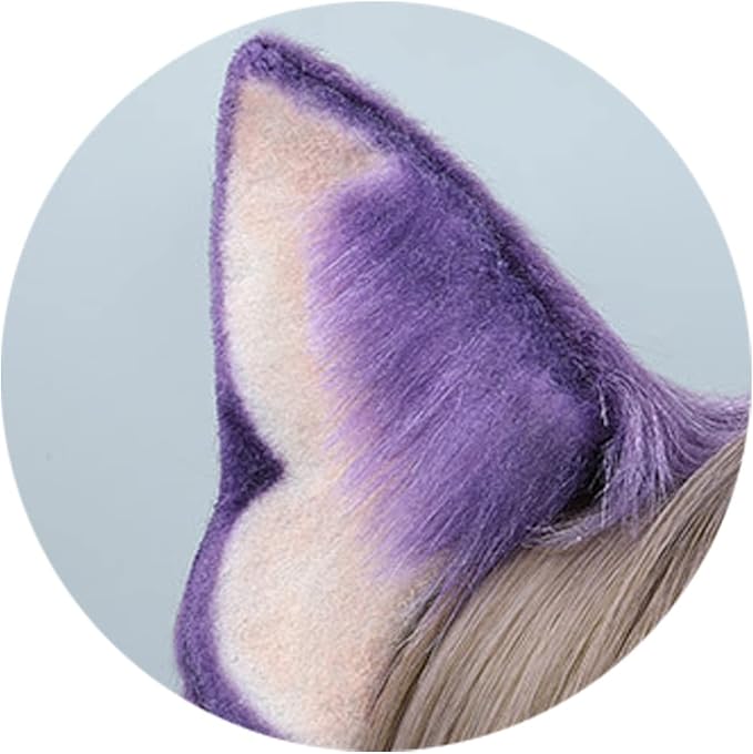 Faylay Women Dog Ear Headband Furry Animal Ear Hair Accessories