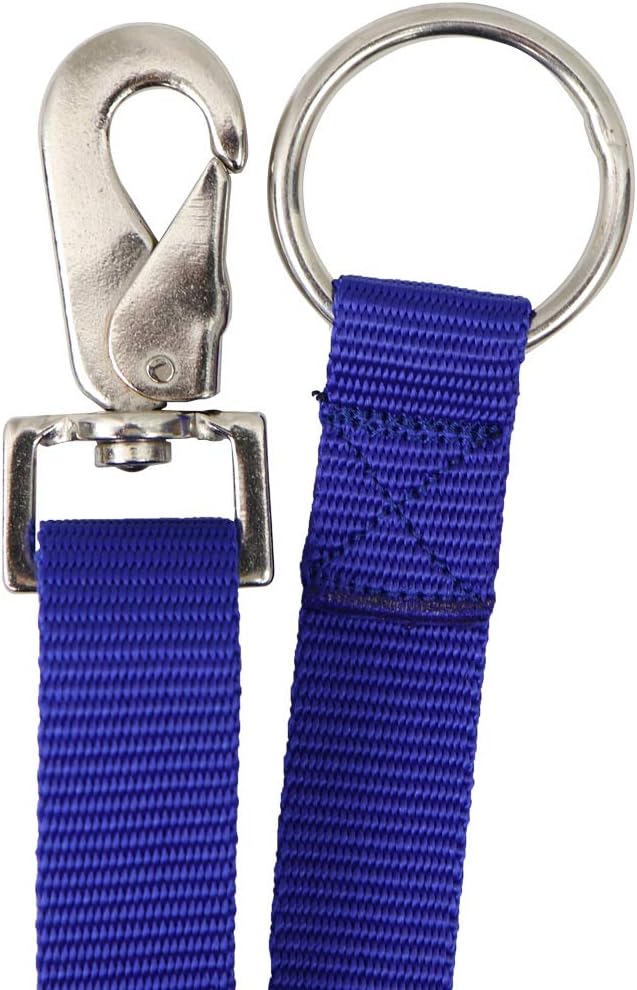 Derby Originals Heavy Duty Adjustable 30” Nylon Hanging Bucket Straps for Water and Feed Buckets - Available in 16 Colors and Patterns (Navy Blue)
