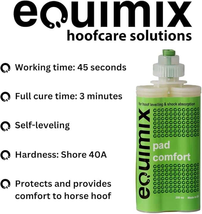 Comfort Pour-in Horse Hoof Pad 200ml Cartridge & Two Application Tips