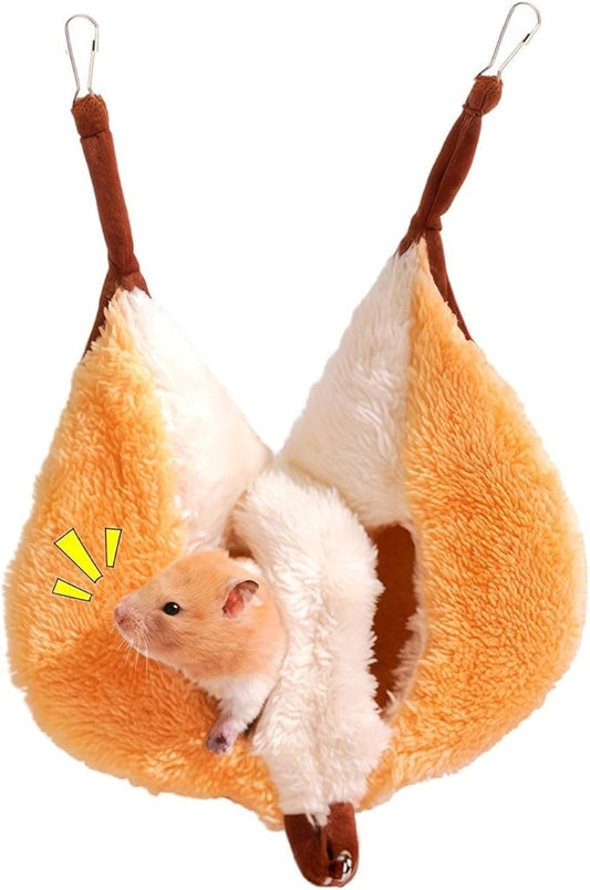 Ferret Hammock for Cage | Warm Semi-Enclosed Cave | House Cage Nest - for Hamster Chinchilla Ferret Squirrel Sugar Glider Home Indoor Outdoor Dining