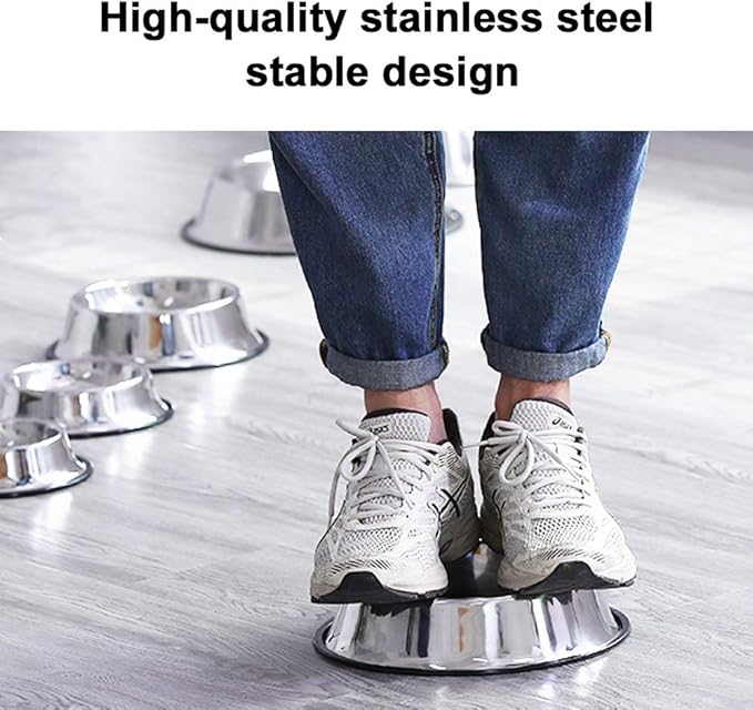 WEDAWN Stainless Steel Dog Bowls, 2.2 Cup/18oz Cat Bowl Water and Food with Rubber Base, Pet Bowls for Medium Dogs, Cats and Rabbit, 2Pack