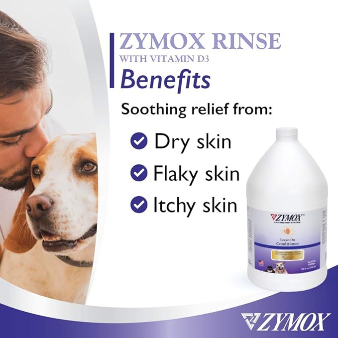 ZYMOX Leave-in Conditioner with Vitamin D3 for Cats & Dogs, 1gal