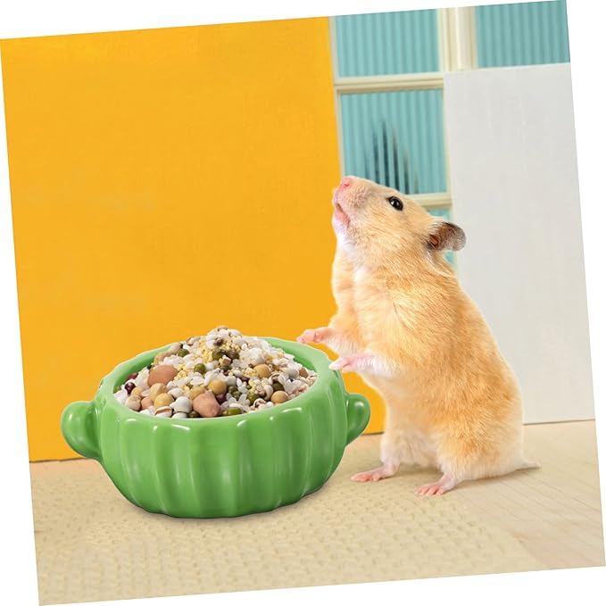 Toddmomy Ceramic Cactus Shaped Hamster Bowl Food and Water Dish for Pets Like Hamsters Guinea Pigs and Rats Smooth Surface for Pet Safety for Daily Feeding Needs