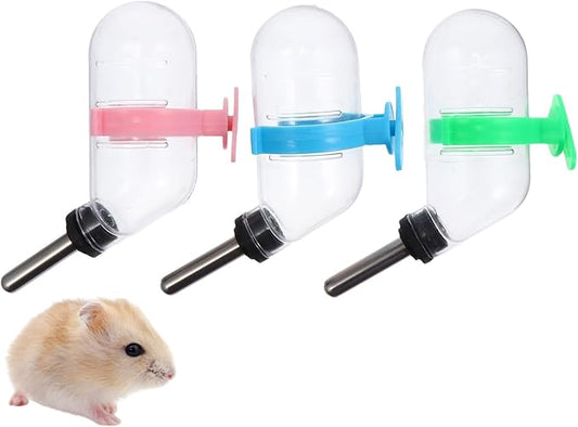 balacoo Automatic Water Feeder for Small Pets - Leak-Proof Hamster Drinking Fountain and Water Bottle 2.8Oz Portable Dispenser for Rabbits Gerbils Chinchillas