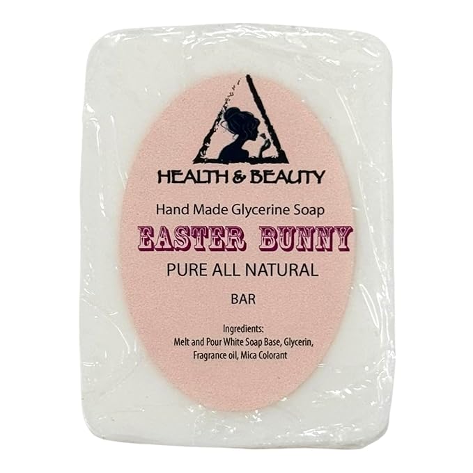 H&B Oils Center Co. Easter Bunny Basket Glycerin Soap Bar Easter Gift Favors Rabbit Soap Fresh Handmade All Natural Pure