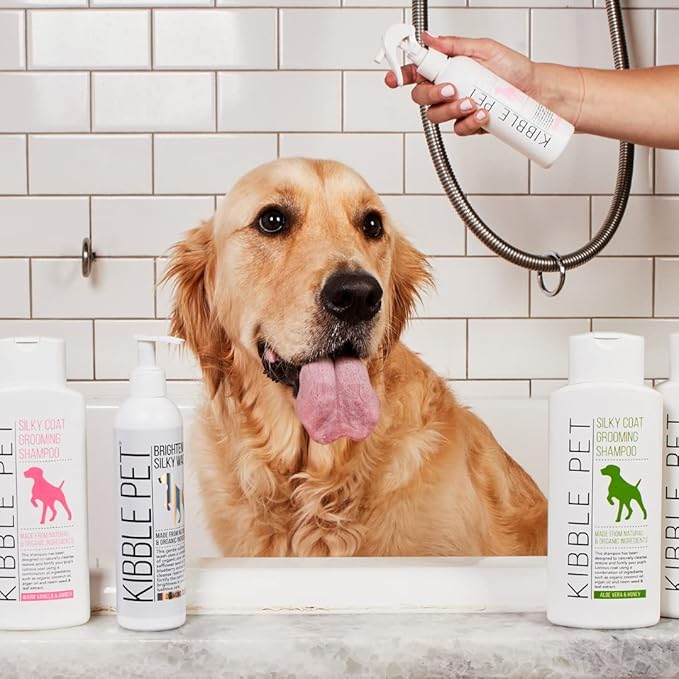 Kibble Pet Dog Leave in Conditioner Spray, Professional Grooming, Dry Itchy Skin Moisturizer, Coat Deodorizer, Long Lasting Scent, Made in The USA (Warm Vanilla Amber, 7.1 oz)