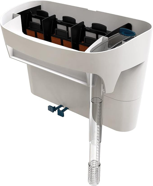 OASE BioStyle Thermo Power Filter with Built-in Heater for Aquariums up to 50 gallons, Multi-Stage Filtration, Easy Maintenance, Quiet Hang on Back Filter, White (Pack of 2)