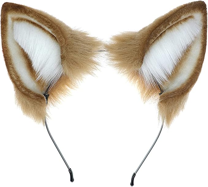 Faylay Women Dog Ear Headband Furry Animal Ear Hair Accessories