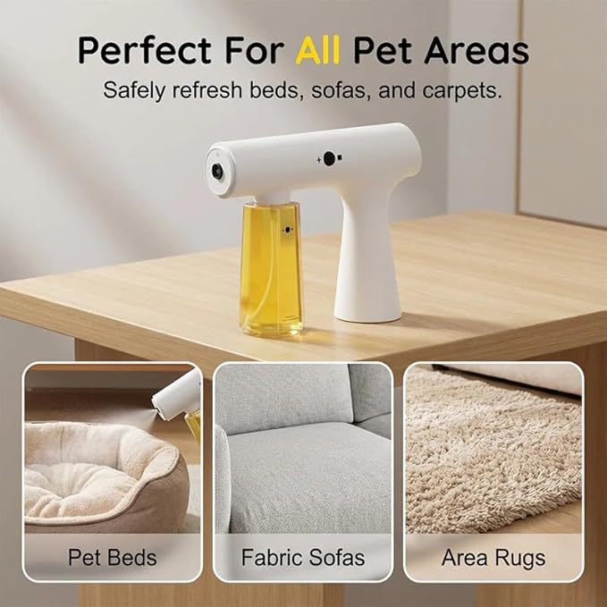 Nano-Mist Pet Deodorizer Spray, Probiotic Pet Odor Eliminator Spray, Enzymatic Odor Neutralizer, Pet Deodorant Safe Highly Effective, for Dog and Cat Urine for Carpet and Cat Litter (Dog-specific)