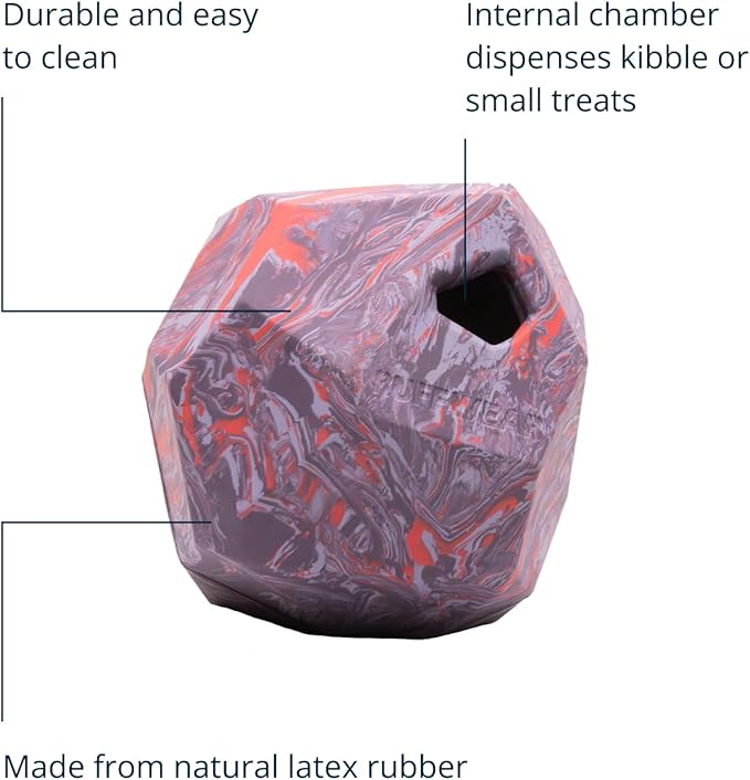 Ruffwear, Gnawt-a-Rock – Durable Interactive Dog Toy, Treat Dispensing, Made from Natural Latex Rubber, Perfect for Power Chewers, Purple Orchid