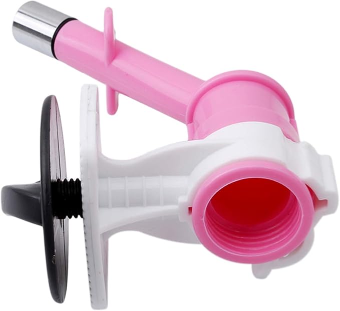 Sevenfly 1Pcs Pet Water Dispenser Nozzle Dogs Cats Water Feeder Nozzle No-Drip Water Dispenser Fountain Bottle Head Anti-Leaking Pet Hanging Drinking Nozzle, Pink