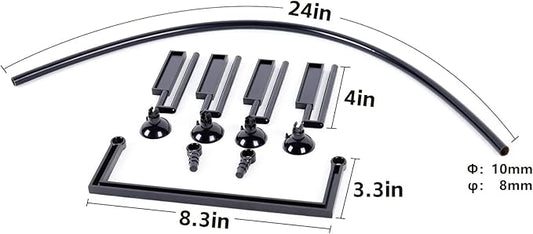 HOZOE Aquarium Floating Plant Corral, Intercepting Floating Plants from Filters and Heaters, Adjustable Height with Water Level, Can Be Used to Framed and Frameless Aquariums. (Combo Pack).