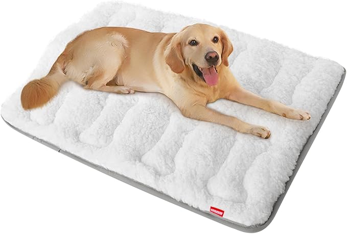 Dog Bed Crate Mat(42" X 28"), Soft Plush Dog Bed Pad Machine Washable Crate Pad, Dog Sleeping Mat with Anti Slip Bottom