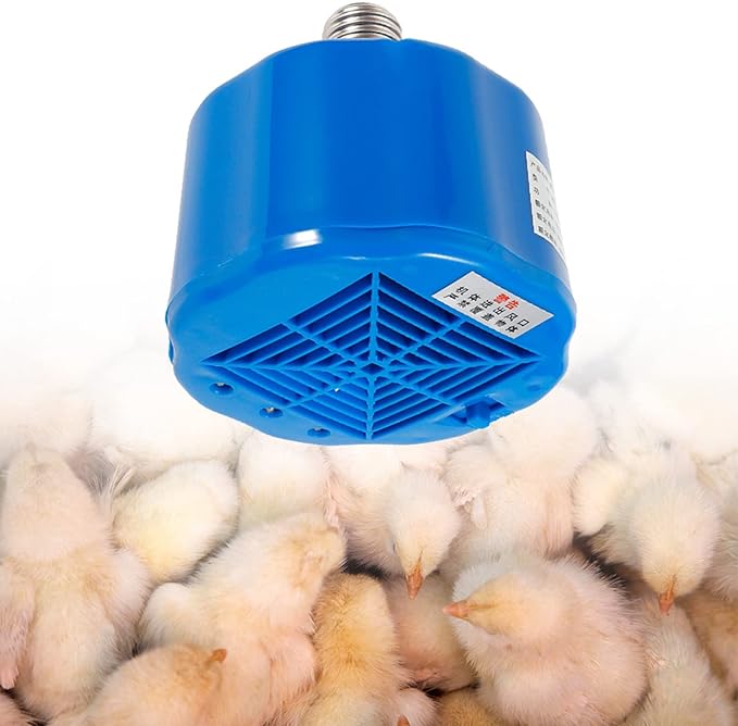 Yosoo Chicken Coop Heater with LED Lighting, Cultivation Heating Lamp with Thermostat Adjustable Fan Heater for Livestock Poultry 100-300W Animal Perfect for Small Animals and Reptiles