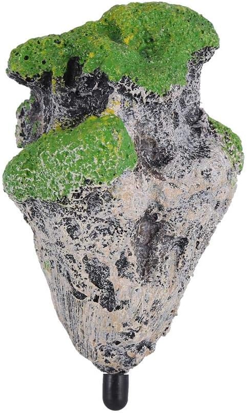 Aquarium Fish Tank Floating Moss Rocks Resin Stone Decorations Artificial Suspended Rock Ornament Landscape(Small)