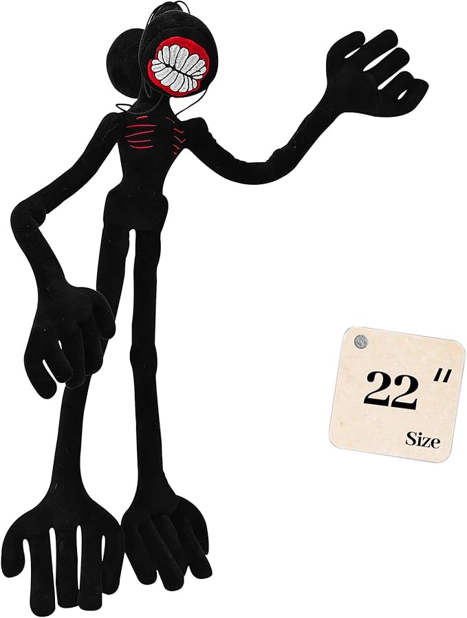 Monster Plush Stuffed Toys Limbs Movable Cartoon Cat and Dog Doll 22 inch, Plush Toys for Home Decoration The Best Gift for Halloween and Christmas Party Birthday Gift (Black Head)