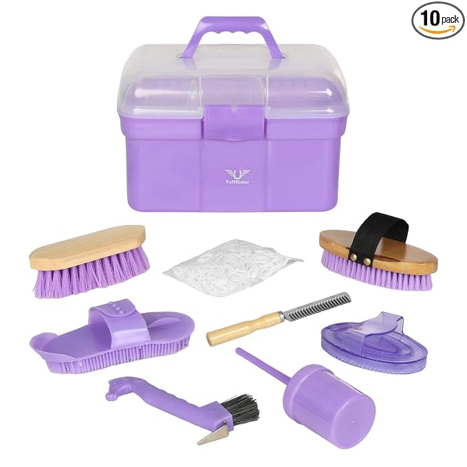 TuffRider Ultimate Groom Box Kit 8 Pieces-Purple