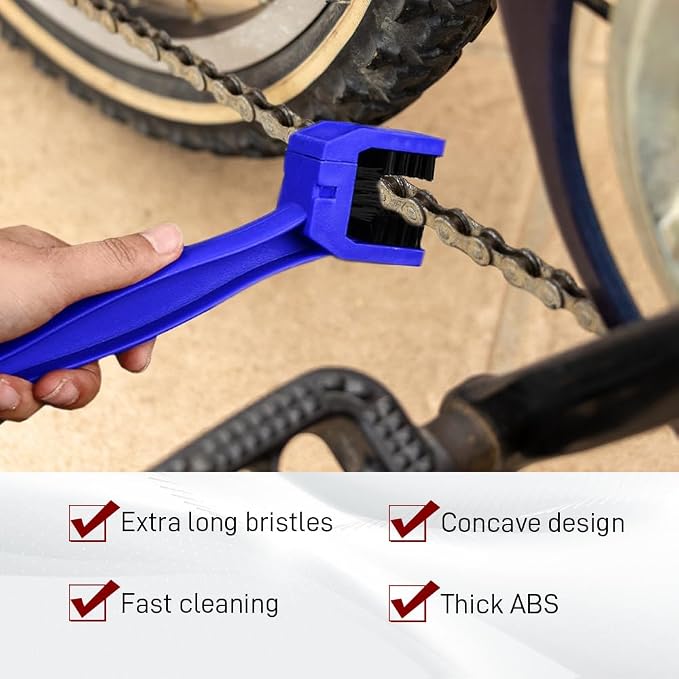 2 PCS Bike or Motorcycle Chain Washer, Motorcycle Chain Cleaning Kit, Motorbike Gear Dirt Stain Cleaning Brush, Bicycle Washer Cleaner Brush Tool for Bicycle Mountain Bike (Blue, 2PCS)