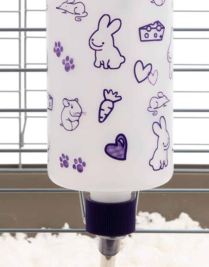 Lixit 32oz Weather Resistant Water Bottles with Heavy Duty Mount for Rabbits and Ferrets (Rabbits Pack of 2)