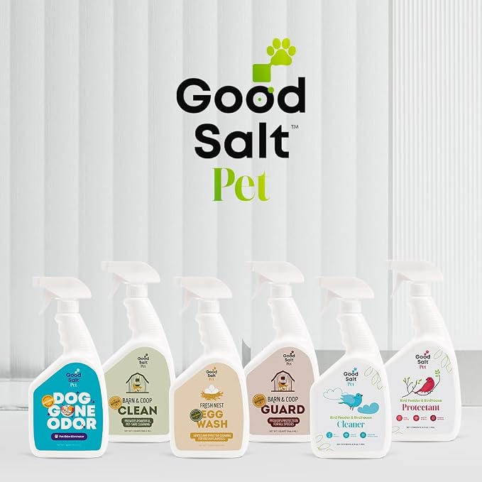 Good Salt Pet Barn & Coop Clean, Natural Pet-Friendly Daily Spray Cleaner, Made in the USA, 32 Ounce Bottle, 2-Pack