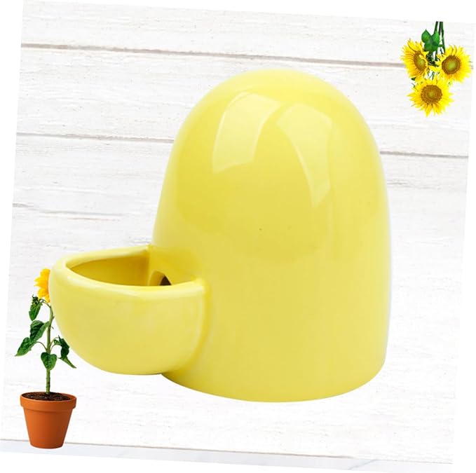 Milisten Small Pet Automatic Feeder and Water Dispenser Bowl 6.76Oz Ceramic Self-Dispensing Hamster Rabbit Drinking Supply for Small Animals