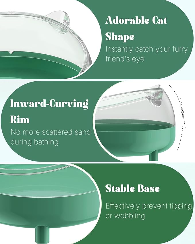 Pawfly Hamster Sand Bath Container, Hamster Sand Bath Box, Hamster Bathtub, Hamster Bathroom, Hamster Toilet, Plastic Dust Bath for Dwarf Hamsters, Syrian Hamsters, Mice, Gerbils & Small Animals