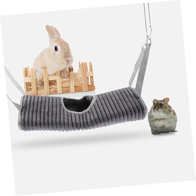 SUPVOX Hanging Hammock for Small Animals Ferret Plush Soft and Breathable Pet Tunnel