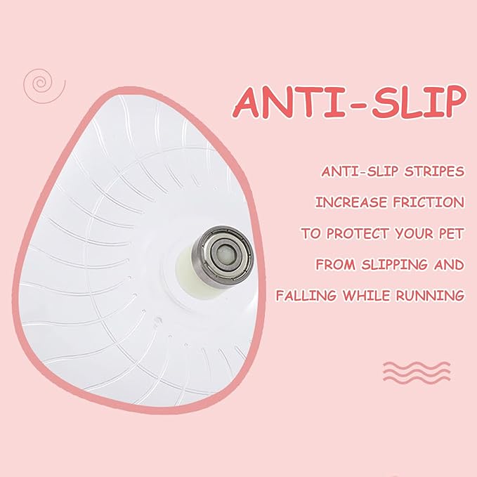 7" Small Animal Flying Saucer Running Wheel, Does not Produce Noise, for Hamsters, Hedgehogs, Guinea Pigs, and Other Small Animals to Ensure The Safety of Sports (White)