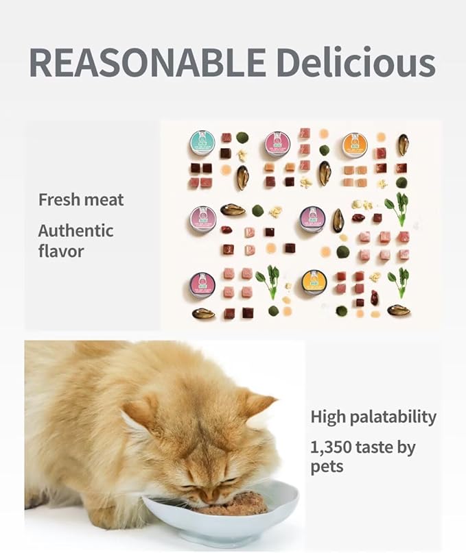 Cat Food - Freeze-Dried Food (Rabbit Receipe 400g) + Wet Canned Food (Beef Receipe 100g*6 Cans)