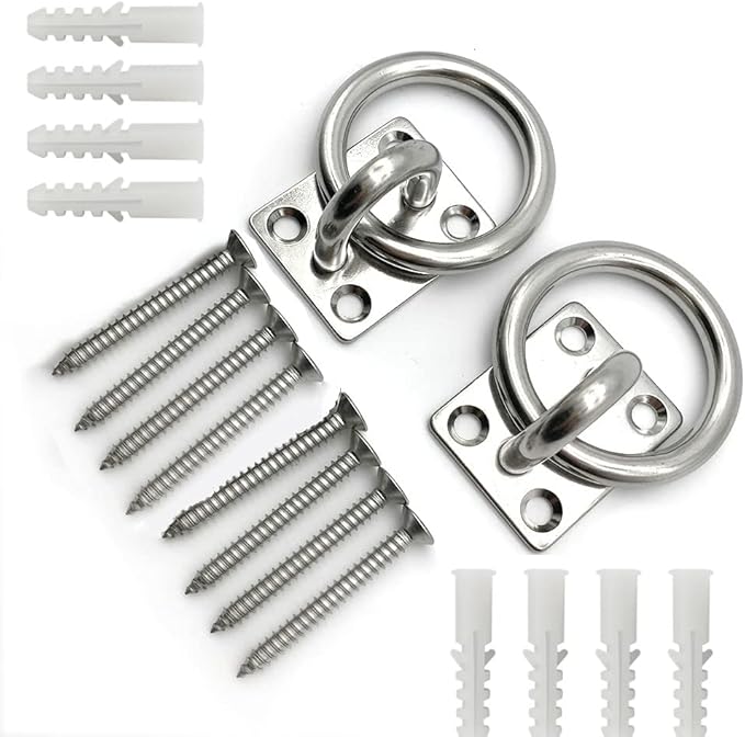 Ceiling Hooks Ceiling Wall Mount Hook Heavy Duty 1000LB Dog Anchor Pad Eye Plate 304 Stainless Steel for Yoga Swings Hammocks Training Straps Punching Bags Hanging