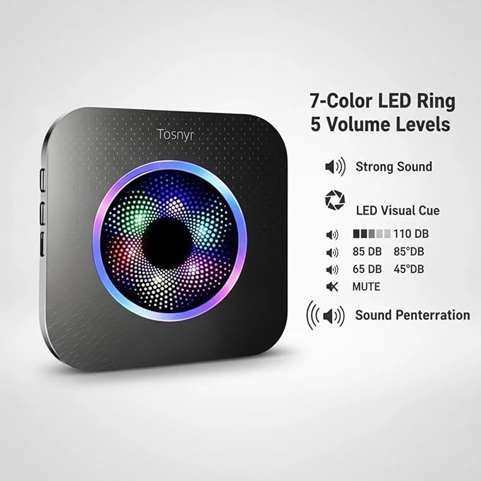 Colorful Doggy Door Bell Wireless, Potty Training Bells for Dogs and Dog Bells to Go Outside, Puppy Clicker with Adjustable Volume,Training Behavior Aid, Door Bell Wireless Essential