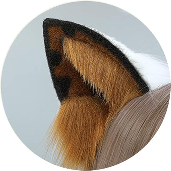 Faylay Women Dog Ear Headband Furry Animal Ear Hair Accessories