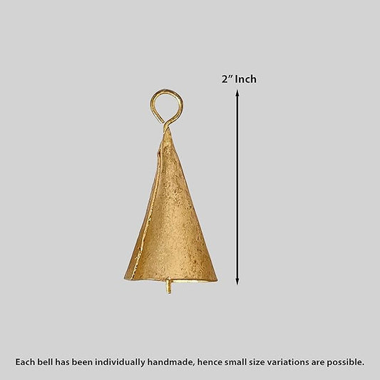 10 Pcs 1.75 Inch Bells for Crafts , Home Decor , Christmas Bell Ornaments , Christmas Bell Decorations , Christmas Bells for Decoration - Vintage Jingle Bells Small Gold Bell Witch Cow Bells