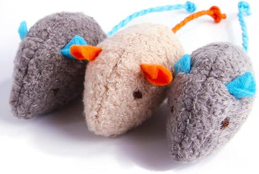 Cat Toy Interactive Toy Plush Mouse Shaped Toy - (3 Pack)