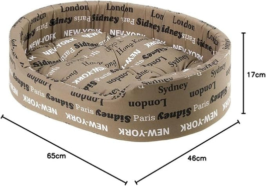 Ferplast Dandy C 65 Cat and Dog Bed, Cotton, 65 x 46 x 17 cm, Cities