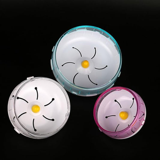 Hamster Exercise Wheels, Quiet Animals Exercise Running Toys Spinner Hamster Running Wheels with Adjustable Stand for Hamsters Gerbils Mice Or Other Small Pet Animals (Pink, 17.5cm)