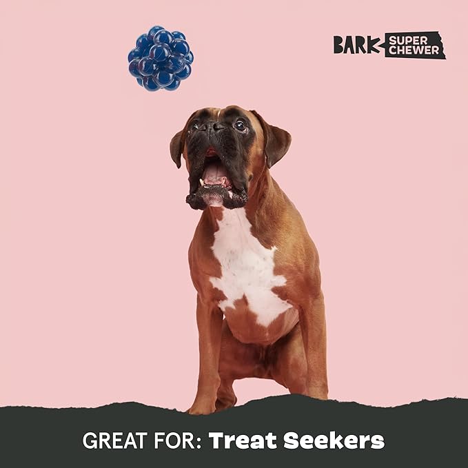 Barkbox Ruffberry Blast Dog Toy for Small Dogs, Treat Dispensing Toy with Wacky Bounce and Perfect for Kibble or Favorite Treats