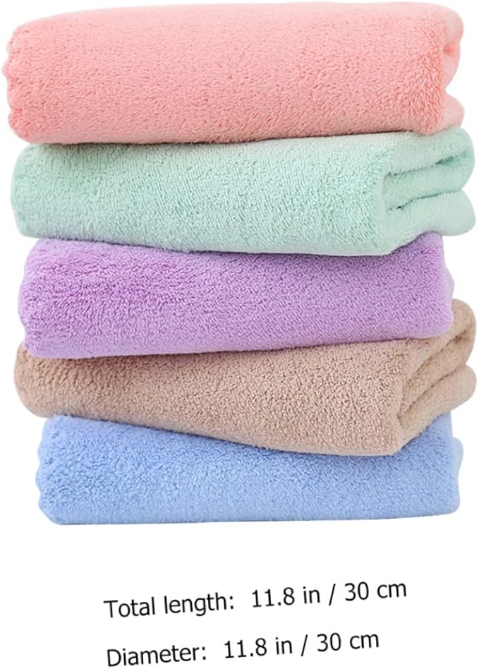 5pcs Water Absorbing Towels for Guinea Pig Cage Mats Soft Bedding Cushions for Small Pets Bath Towels Light