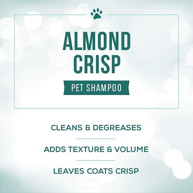 Nature's Specialties Almond Crisp Ultra Concentrated Dog Shampoo for Pets, Makes up to 32 Gallons, Natural Choice for Professional Groomers, Texturizing and Volumizing, Made in USA, 1 gal