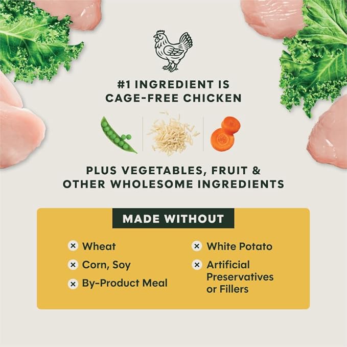 Instinct Freshly Crafted Meals, Dog Wet Food or Topper, Human Grade - Cage-Free Chicken, 11 oz. Carton