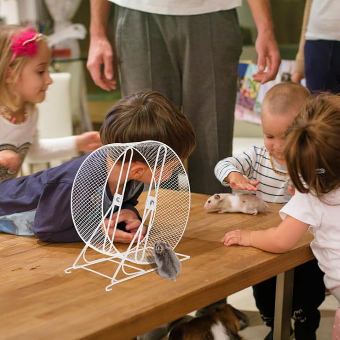 10.24 Inch Silent Hamster Running Wheel with Rack Exercise Toy for Hedgehogs Squirrels and Small Pets Indoor Quiet Fitness Wheel