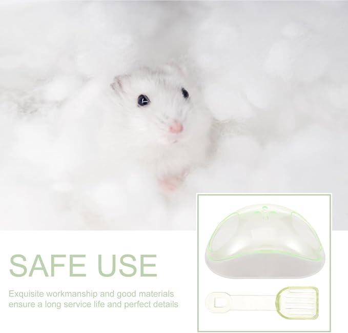 Ipetboom 1set Hamster Sand Bath Container Durable Hamster Bathtub for Small Pets for Guinea Pigs Gerbils Easy to Clean for Bathing Playtime Scoop Included