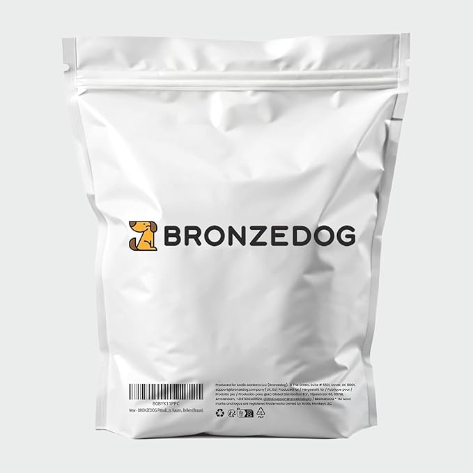 BRONZEDOG Pitbull Dog Muzzle Breathable Metal Basket for Large Dogs Amstaff Staffordshire Terrier Biting Chewing Barking (Leather, Brown)